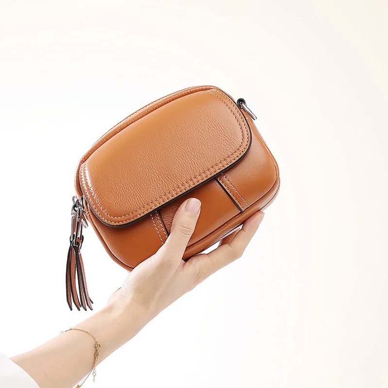 Женская сумка Кроссбоди из натуральной кожи 2021 маленькие мягкие женские сумки