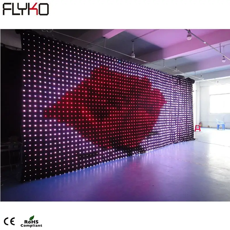 FLYKO p10 3х8м Led видео curtian | Лампы и освещение