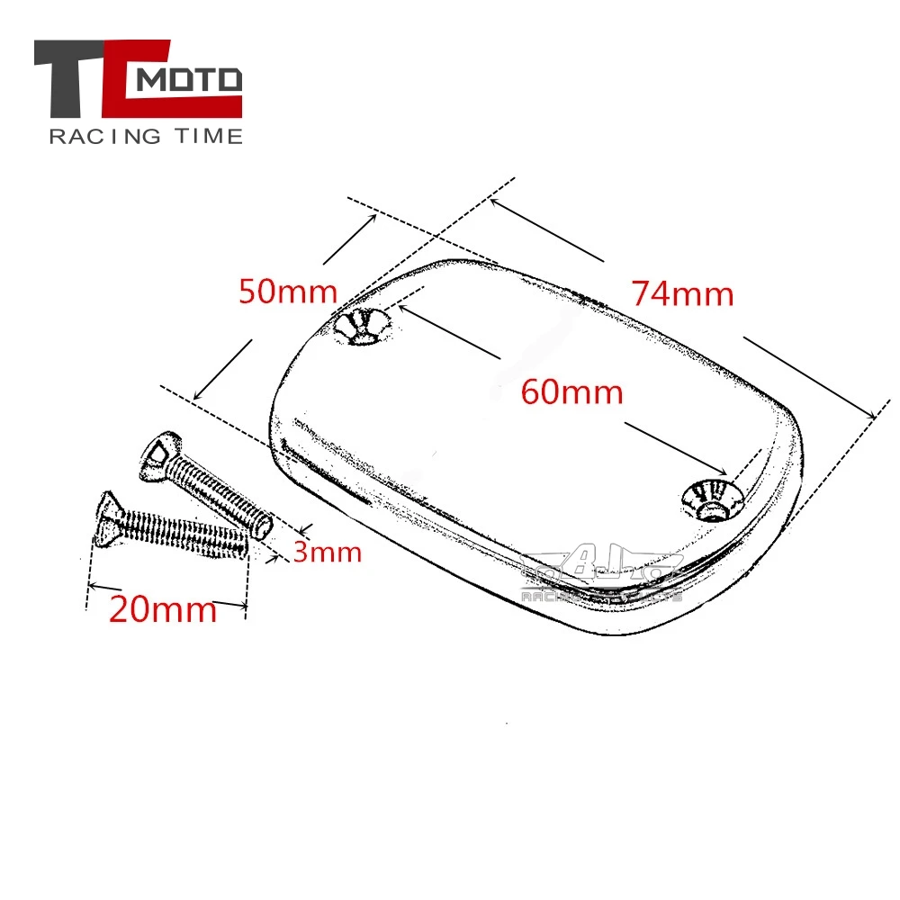 

For YAMAHA T-Max 500 2004-2011 TMax 530 2012 2013 2014 2015 2016 Brake Fluid Tank Cap Brake pump Cover