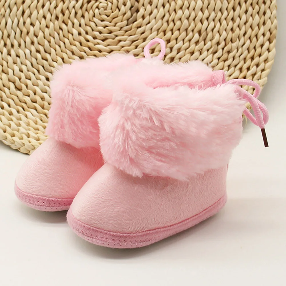 

Baby Girls Boots Toddler Newborn Soild Wool Boots Soft Sole Snow Prewalker Warm Shoes Winter Warm Baby First Walkers кѬоссовки