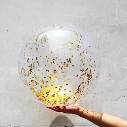 24 inch gold ball YUYU надувные шары для бассейна бассейн Фламинго поплавок Детские поплавки для бассейна детский бассейн игрушки для купания Блестящий бассейн мяч - Цвет: 24 inch gold ball