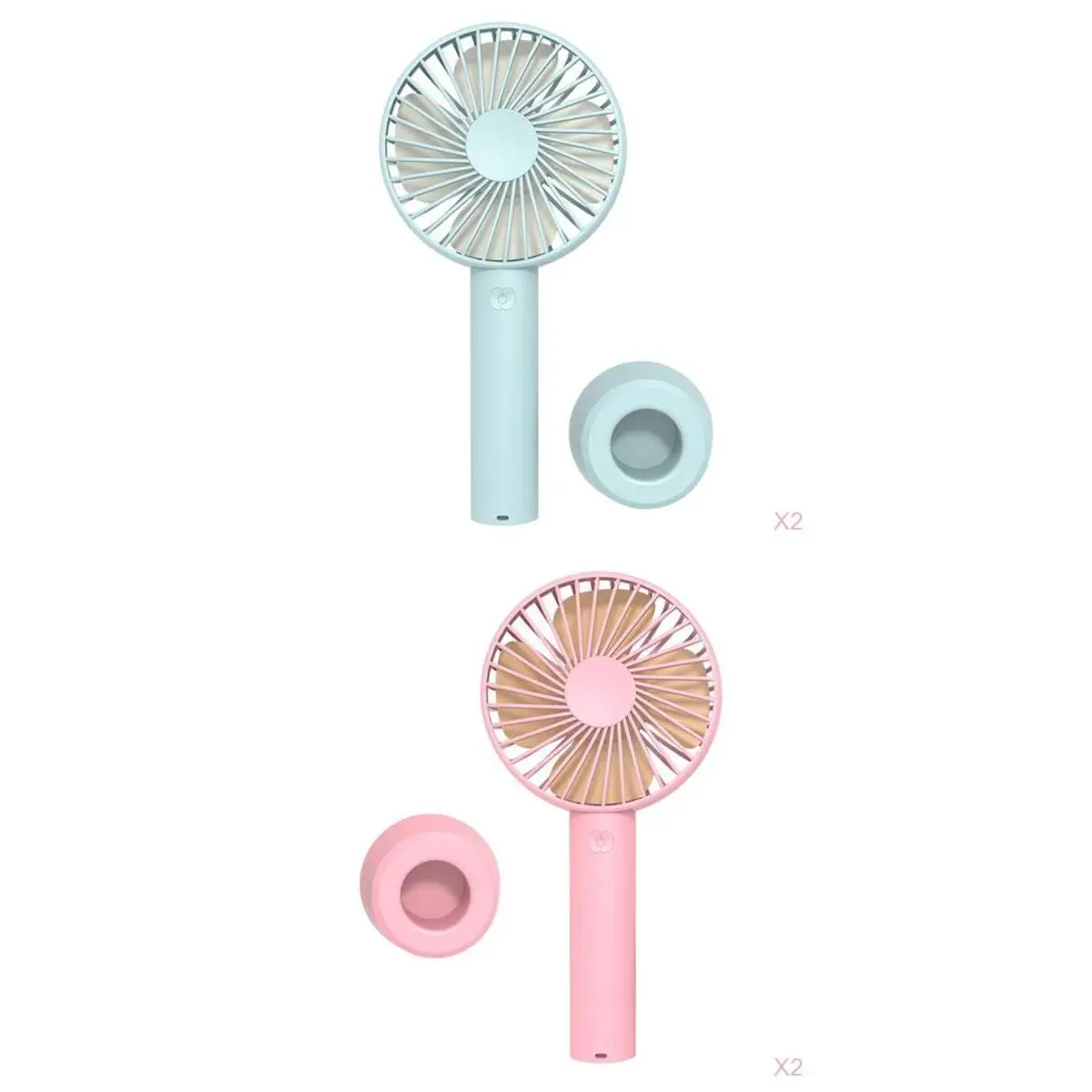 

2-4pc Small Handheld Battery Operated Face Fan Portable & Rechargeable 3 Setting