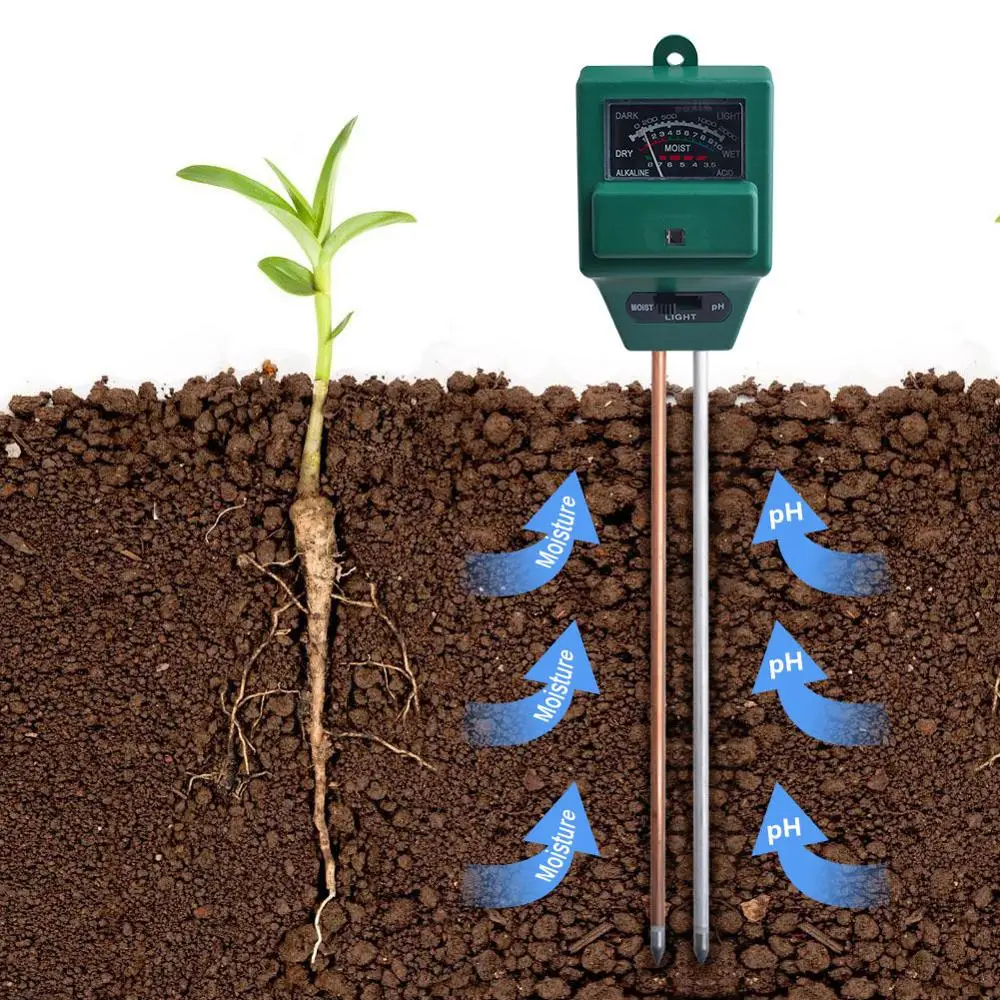 3 in1 Garden Plant Flowers Soil PH Tester Plants Growth Moisture Light Intensity Meter Instrument Testing Tool | Дом и сад