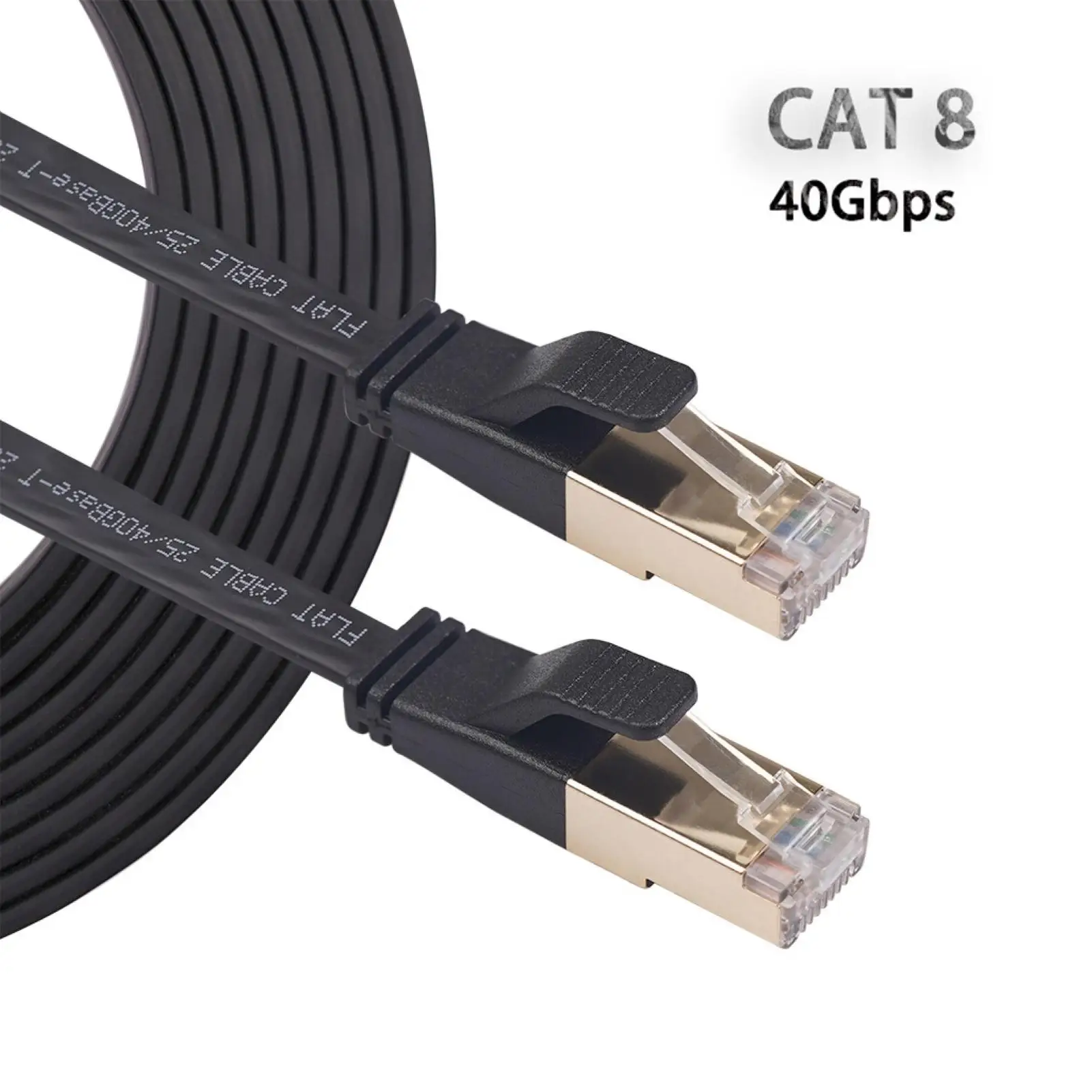 

Плоский сетевой кабель Ethernet CAT8 RJ45 40 Гбит/с, высокоскоростная маршрутизация, Удлинительный кабель RJ45 сетевой патч-корд