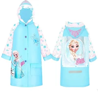 blue frozen raincoat school bag disney princess anna elsa kids girls poncho boys rainwear rainsuit raincoat gifts outdoor walk