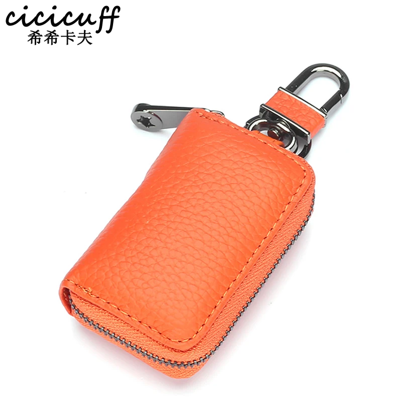 Кошелек для ключей из натуральной кожи мужчин и женщин органайзер от домохозяйки