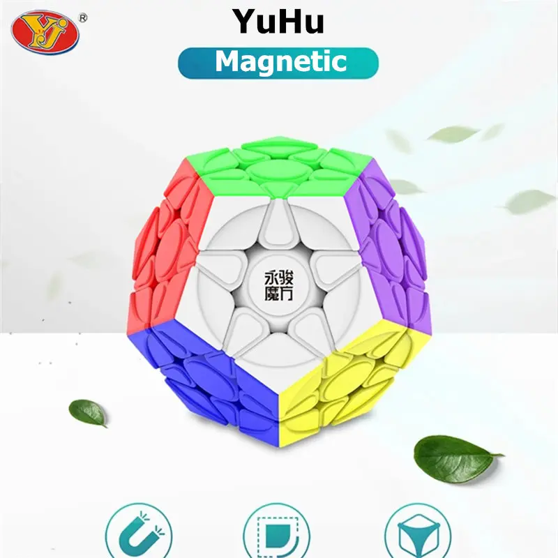 Moyu Yongjun yuhu магнитные megaminxeds липкие магниты 12 сторонняя Магическая скорость Yj cube