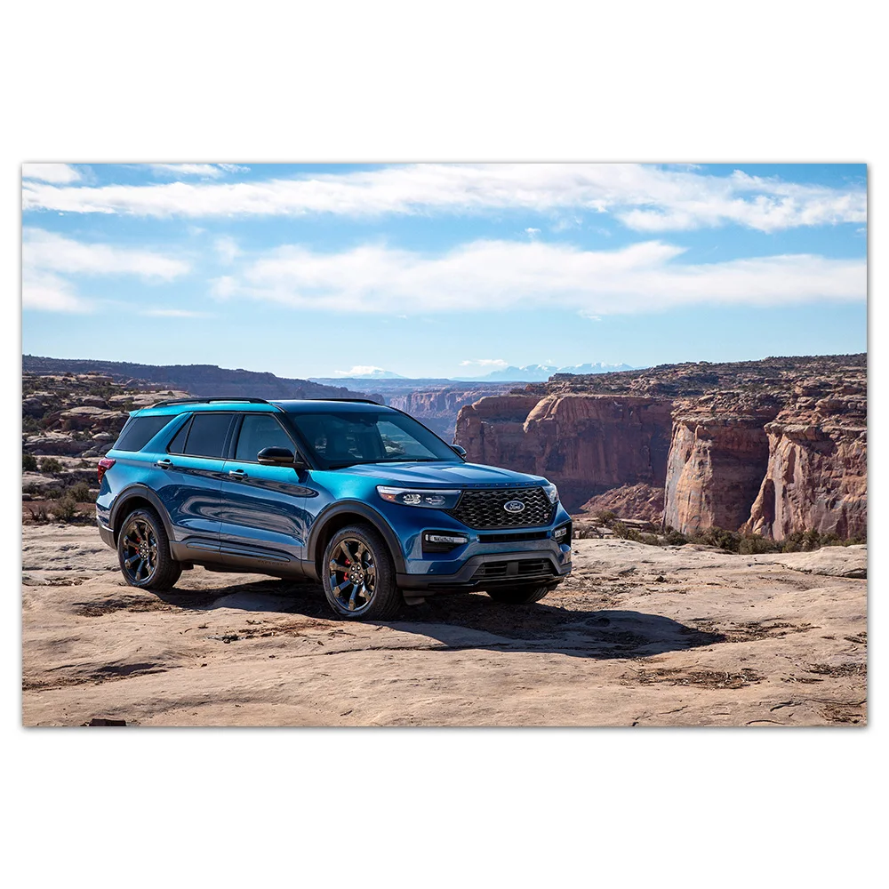 Картина на холсте Ford Explorer ST SUV 2020, плакаты и принты, настенное искусство, декоративная картина, Современное украшение для дома
