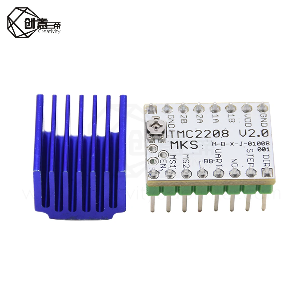 5pcs tmc2208 v2 0 stepper motor driver 3d printer parts tmc2130 tmc2209 for skr v1 3 v1 4 mks gen ramps 1 4 mini e3 free global shipping