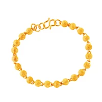 2020 new fashion style men women wide 6mm stretchable bead bracelets for women high quality 24k gold jewelry wholesale