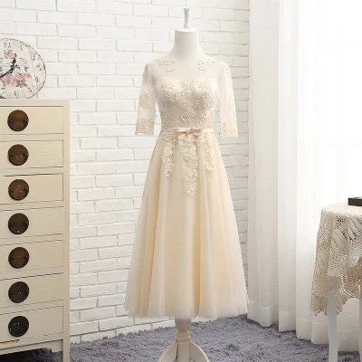 middle 5608 MNZ-5608# три стиля длинных средних коротких розовый с аппликацией весенние кружевные платья подружки невесты свадебные вечерние платья для выпускного вечера - Цвет: middle 5608