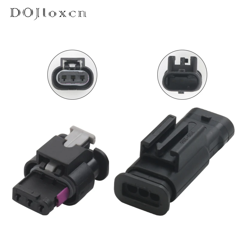 1/5/10/20 Sets 3 Pin AMP Electronic Automotive Waterproof Connector 1718653-1 For VW Audi 4F0973703A /4F0973703