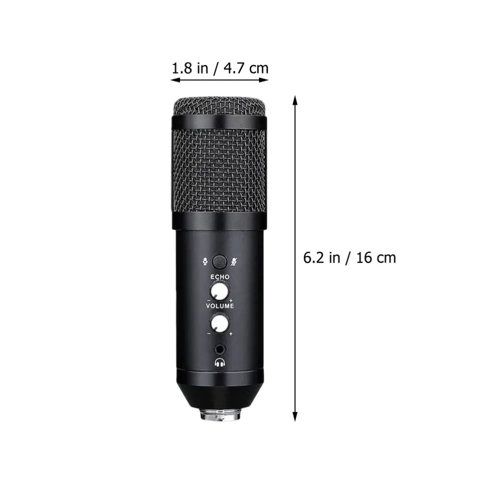 

1 Set Recording Microphone Plug and Play Microphone for Computer (Black)