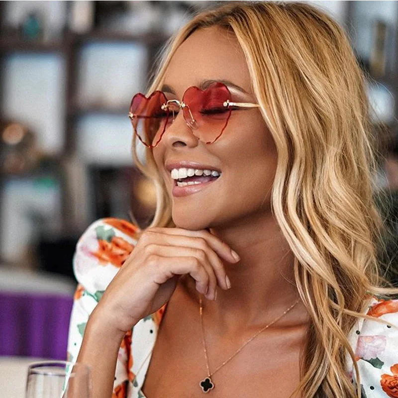 Сердце солнцезащитные очки для женщин брендовая дизайнерская обувь градиент