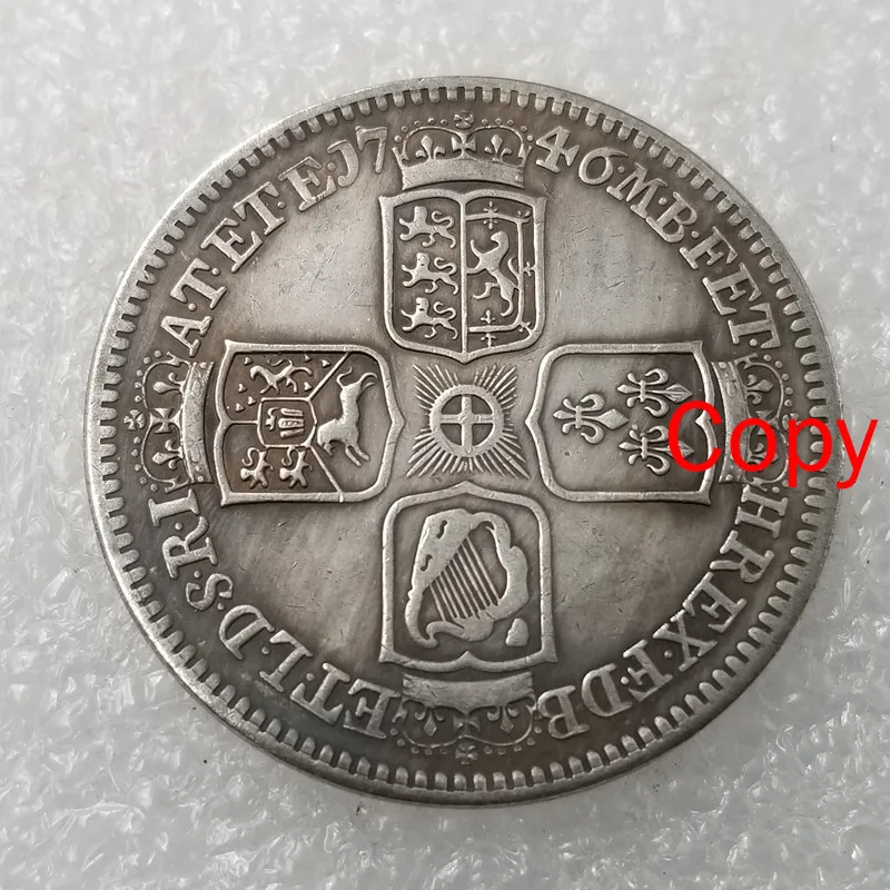 1746 г. старый сувенир Джордж II из Великобритании античные металлические подарки