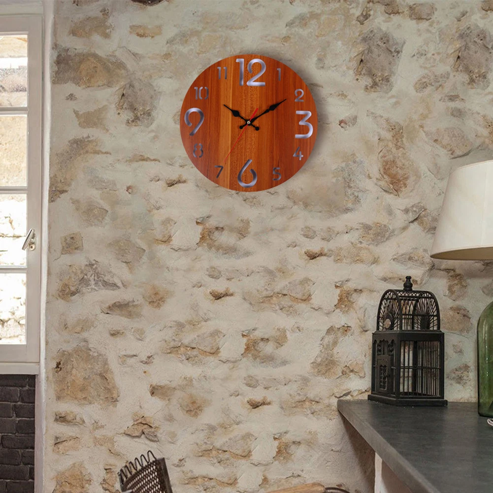 12 дюймов арабские цифры ретро настенные часы комнатные кухонная мебель