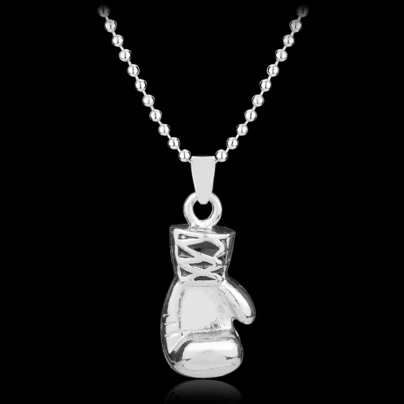 

New Design Fashion Sport Fitness Jewelry Men Mini Boxing Glove Charm Pendant Necklace For Mens Boys Cosplay Gift