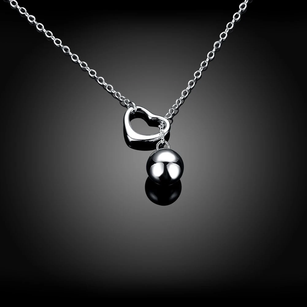 

INALIS Heart Drop Ball Romantic Unisex Pendant Necklaces For Women And Men Simple White Necklace Wedding New Fashion Jewelry