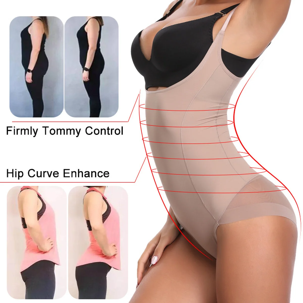 Бесшовное нижнее белье боди для похудения Корректирующее сексуальное трусики