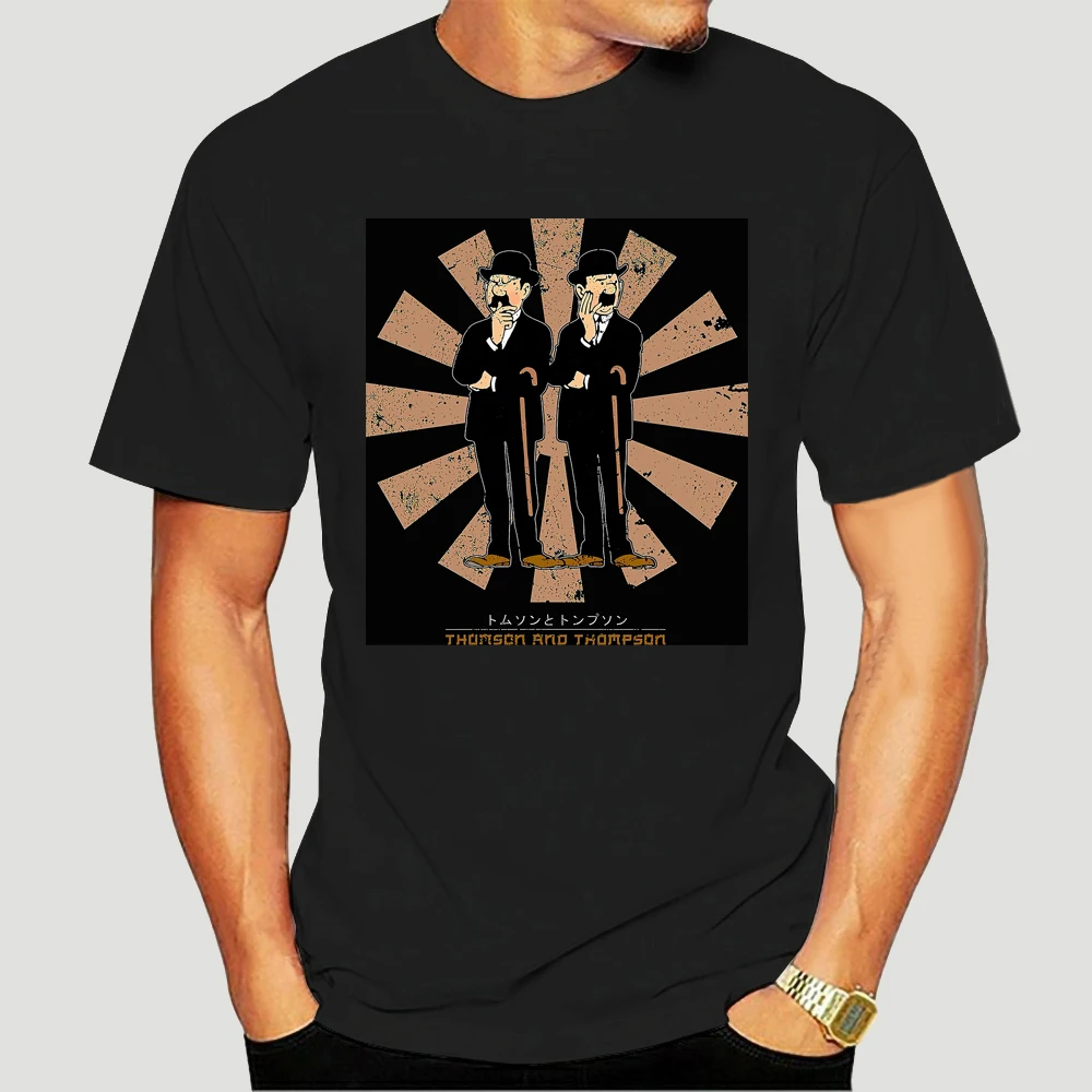 

Men t-shirt Thomson And Thompson Retro Japanese Tintin tshirt Women t shirt 3131X