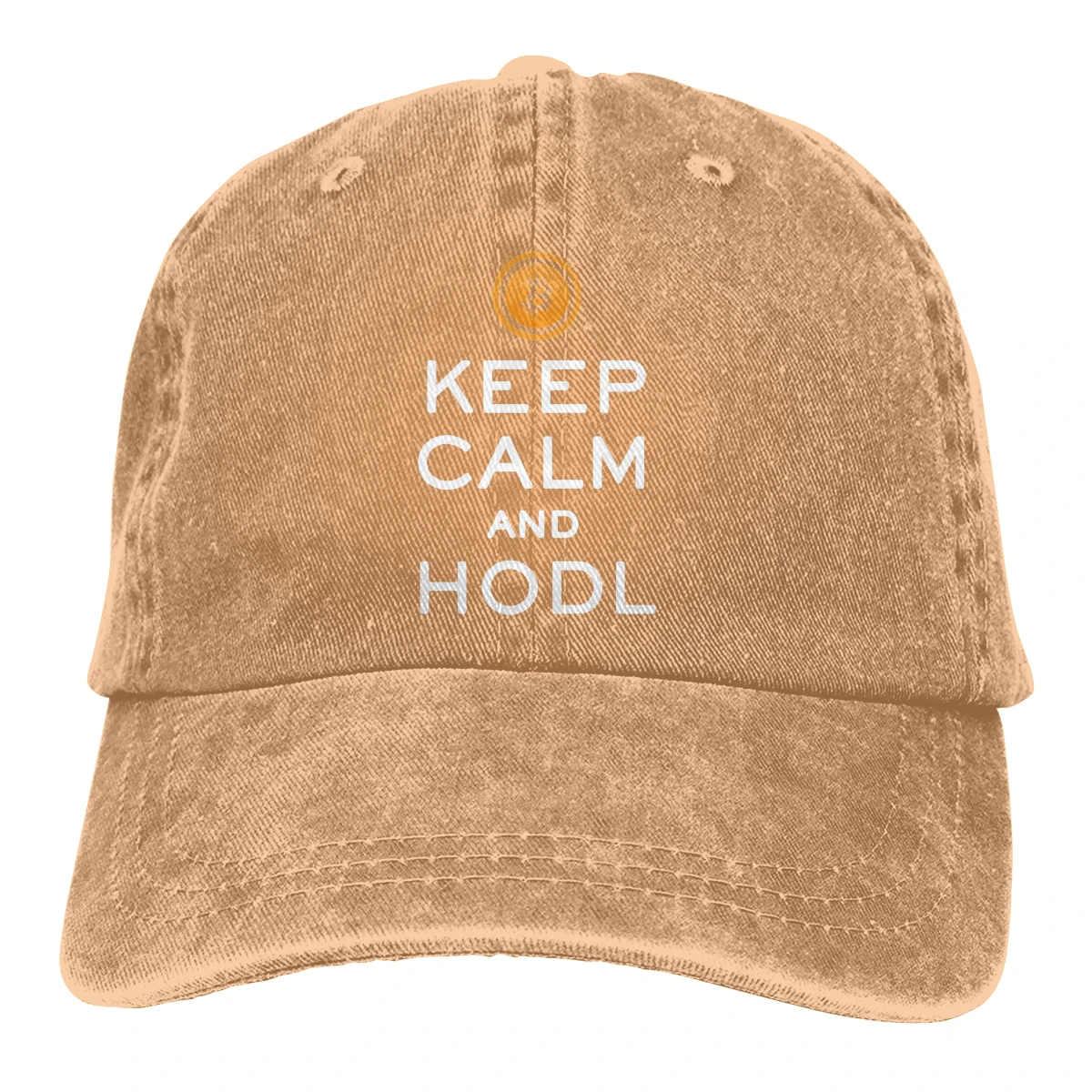 

2020 Best Selling Adjustable Solid Color Baseball Cap Keep Calm And HODL Washed Cotton Dogecoin Funny Bitcoin Sports Woman Hat