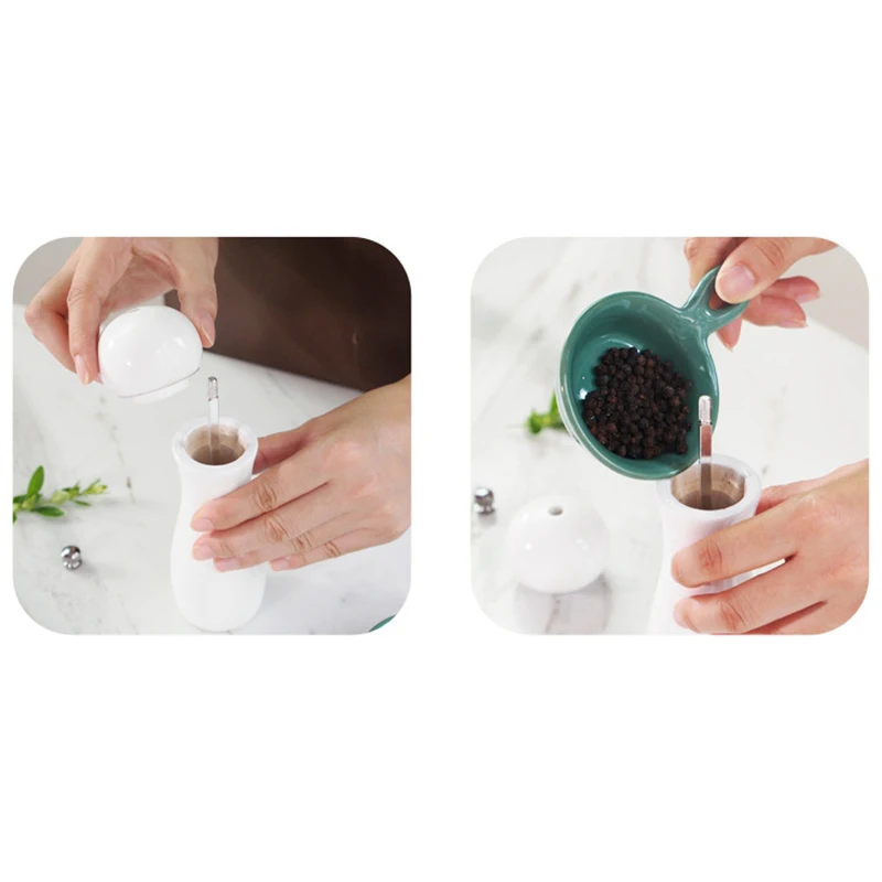 2Pcs Salt and Pepper Grinder with Ceramic Adjustable Coarseness Elegant Shakers for Fresh Spices | Дом и сад