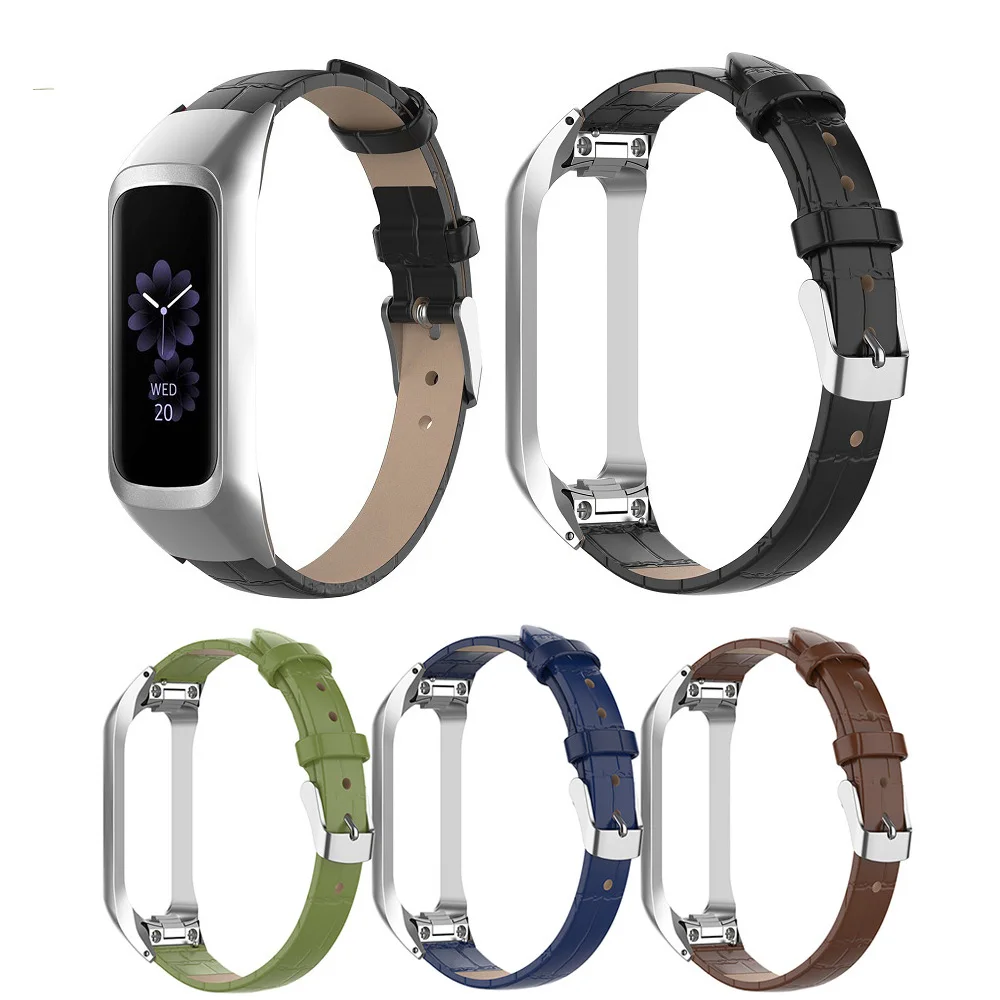 Ремешок для часов из натуральной кожи чехол samsung Galaxy Fit E SM R375 кожаный сменный