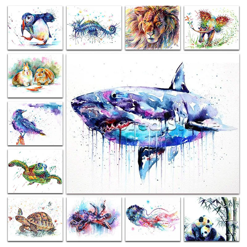 Полноразмерная Алмазная вышивка мозаика крестиком животное попугай пингвин