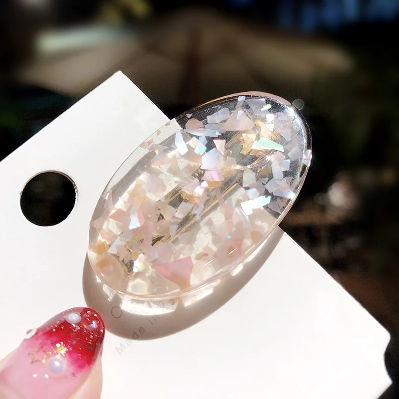 Pink Oval Новые женские Девушки мечта красота ацетат зажим для волос прекрасные заколки-пряжки для волос Головные уборы украшение ободок для волос модные аксессуары для волос - Цвет: Pink Oval