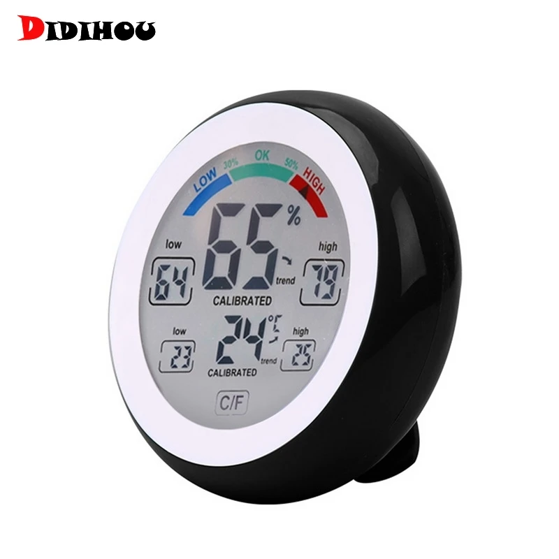 Multifunctional LCD Digital Thermometer Hygrometer C/F Round Wireless Humidity Meter Weather Station Temperature Gauge Indoor |