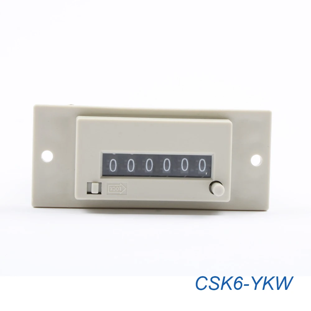 CSK6-NKW CSK6-YKW 6 digit Electromagnetic counter with manual lock reset button AC220V AC110V DC12v DC24v switch | Обустройство дома