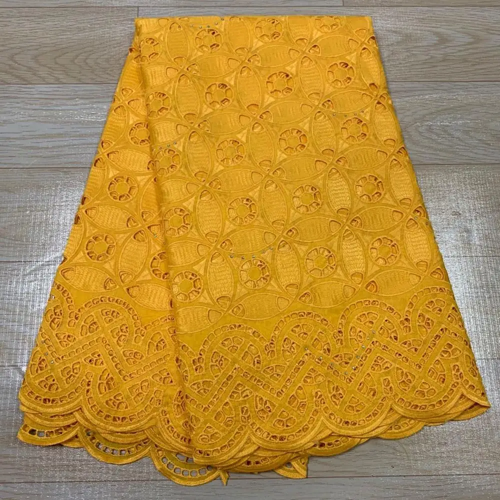 

MIQIER High Quality African NigerianTulle Milk Silk Voile Pure Swiss CottonDamask Lace Fabric Embroidery Party Dress 2.5yards