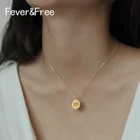 new arrival alloy coin clavicle necklace vintage round gold color pendant necklace for women party trendy jewelry wholesale