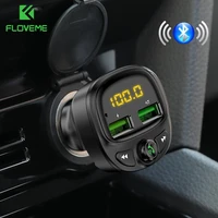 floveme 3 4a fast car charger fm transmitter bluetooth dual usb mobile car phone charger fast charging mp3 tf card music car kit
