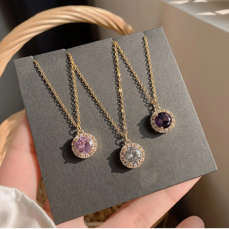 

Jewelry on the neck Titanium steel high-end necklace female temperament clavicle chain pendant Women necklace