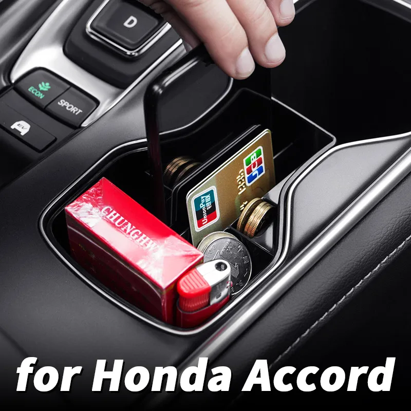 

For Honda Accord 10th 2018 2019 2020 2021 Car Storage Box Water Cup Holder Storage Box Sundries Storage Decorative Accessories