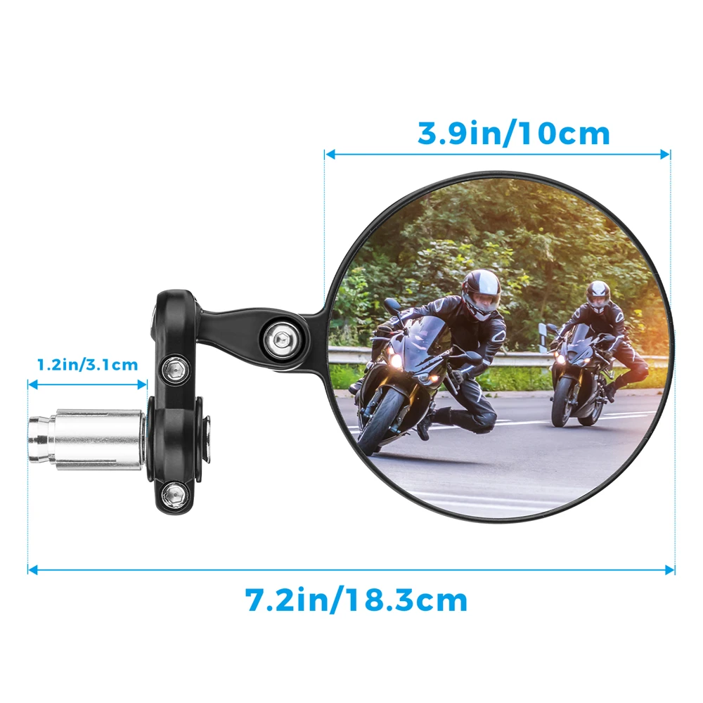 Мотоциклетное зеркало E-MARK концевое на руль для кафе-рейсера Nk400 CB125R CB1000R CBF125 Z900 Z750