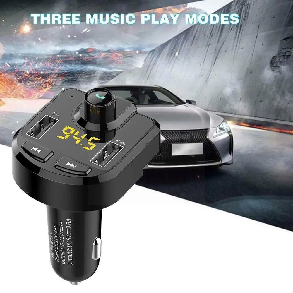 Bluetooth совместимый автомобильный комплект FM передатчик Громкая связь аудио радио