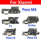 10 шт.лот, USB-порт для зарядки, док-разъем, зарядная плата, гибкий кабель для Xiaomi Mi Poco F1 F2 Pro M3 F3 X3 NFC Pro
