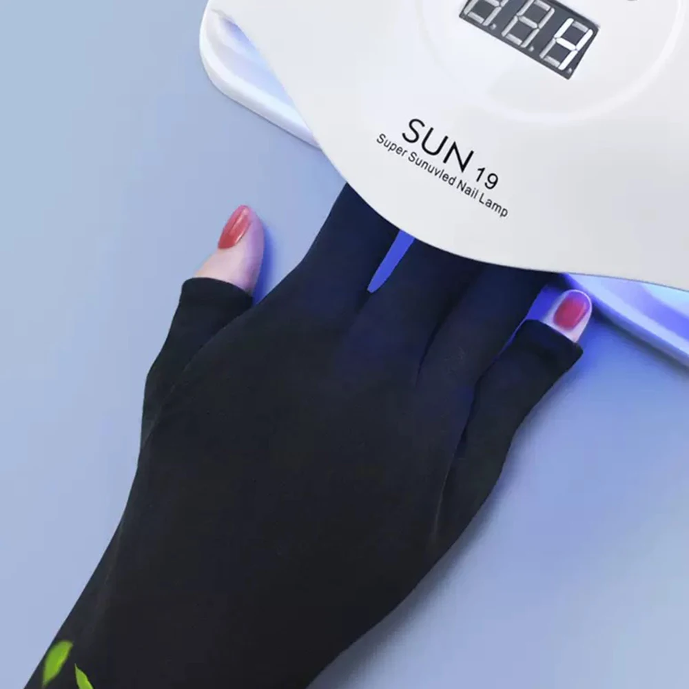 

2pcs Nail Art Tools Anti Uv Rays Protect Gloves Nail Gloves Led Lamp Nail Uv Protection Radiation Proof Glove Manicure Nail Tool