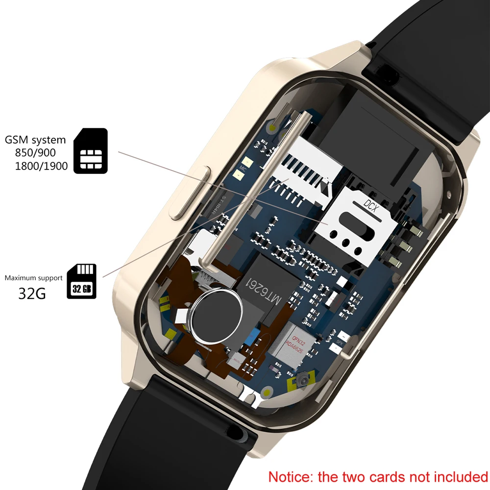 Смарт-часы Bluetooth телефон 1 54 дюймов сенсорный экран поддержка Micro SD карт sim-карт