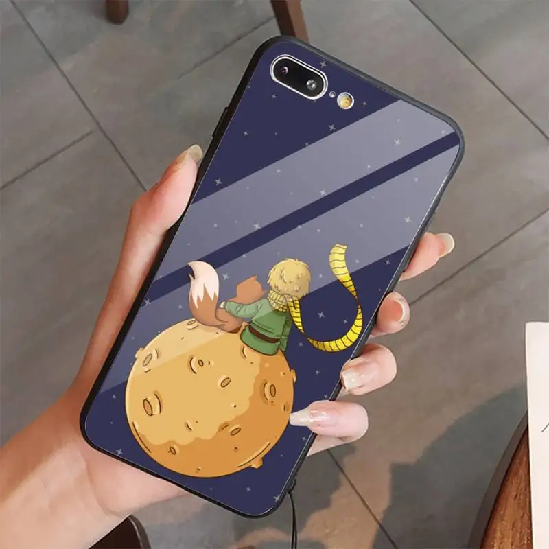 

The Little Prince France cartoon Phone Case Tempered glass For iphone 5C 6 6S 7 8 plus X XS XR 11 PRO MAX