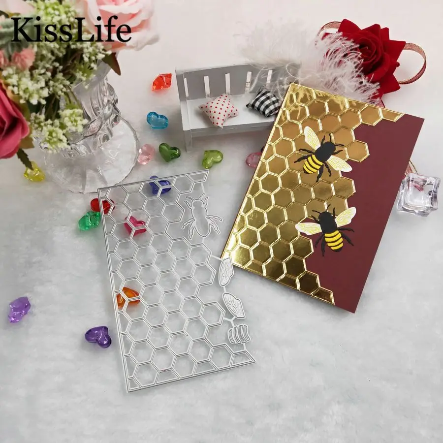 Прямоугольная рамка соты тиснение металла резки штампы Kscraft фон высечки для