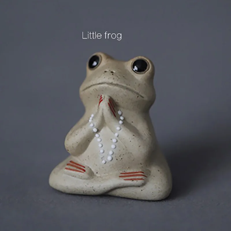 

Lovely Cute Frog Animal Figurine Buddha Ornament Table Decoration Accessories Home Decor Living Room Birthday Present Gifts