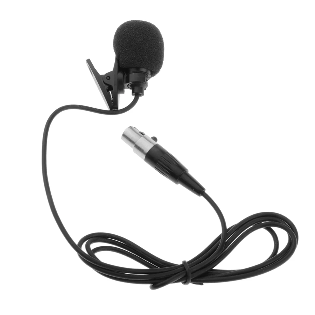 

XLR 4-контактный конденсаторный микрофон с лацканами зажим для галстука для ПК Беспроводной передатчик