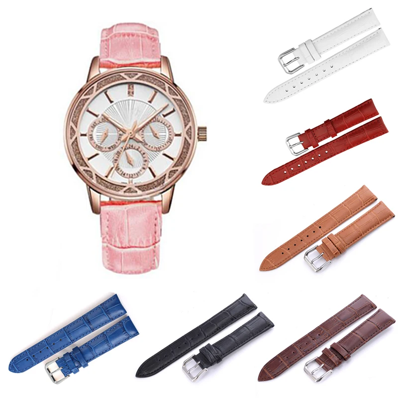 12/14/16/18/20/22mm Genuine Leather Watch Strap Band Belt Watchbands Accessories | Наручные часы