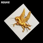 Aouke Pegasus силиконовые формы выпечка торта DIY декоративный шоколадная форма Пегас Ангел смолы ювелирные изделия силиконовые формы