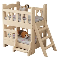 wooden kennel dog bed solid wood pet cat kennel dog house bunk bed pet beds accessories for dogs