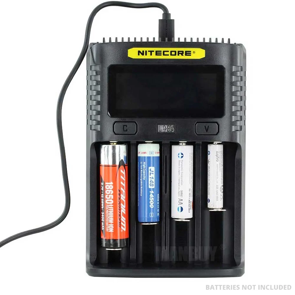 2021 NITECORE UMS4 интеллектуальное USB четырехслотовое превосходное зарядное устройство