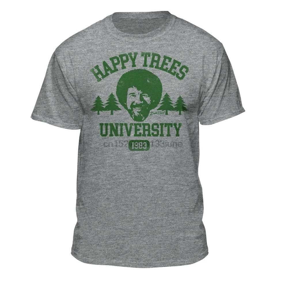 

Bob Ross Happy Trees University Official Licensed Graphic T-Shirt